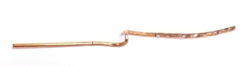 Judy Larson's Interlocking Faux Twist Wire Bracelet - , Contemporary Wire Jewelry, Dapping, Dapping Jewelry, Filing, Finishing, Hammering may cause the wire ends to curve.